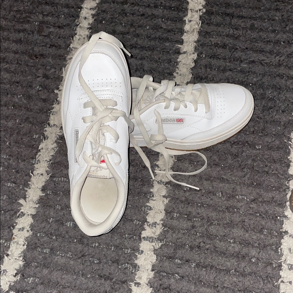 Reebok White Leather Sneakers